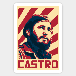 Fidel Castro Retro Propaganda Sticker